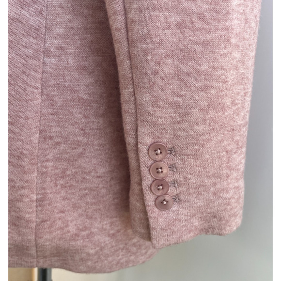 NEW EXPRESS KNIT BlAZER KNIT KIT PINK ONE BUTTON BLAZER SZ XL - Picture 5 of 9